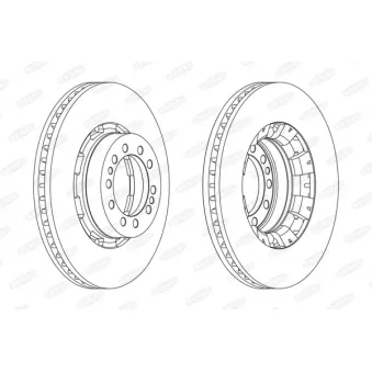Jeu de 2 disques de frein avant BERAL