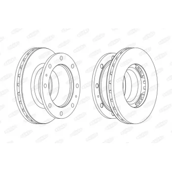 Jeu de 2 disques de frein avant BERAL