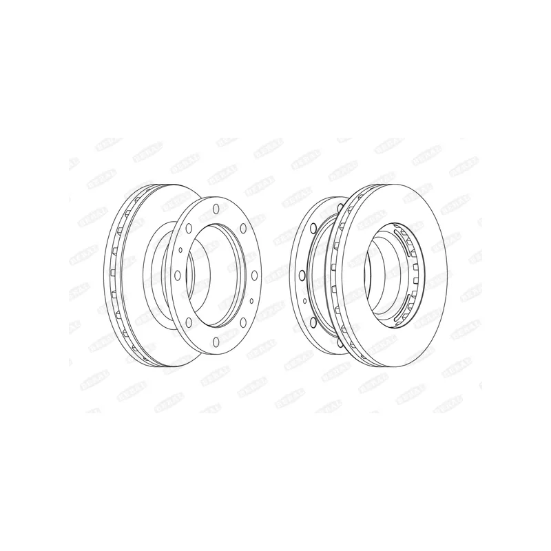 Jeu de 2 disques de frein avant BERAL BCR239A