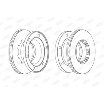 Jeu de 2 disques de frein avant BERAL