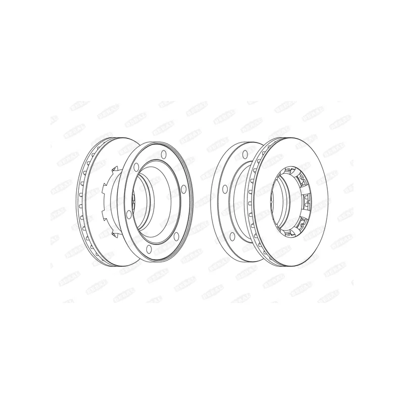 Jeu de 2 disques de frein avant BERAL BCR175A