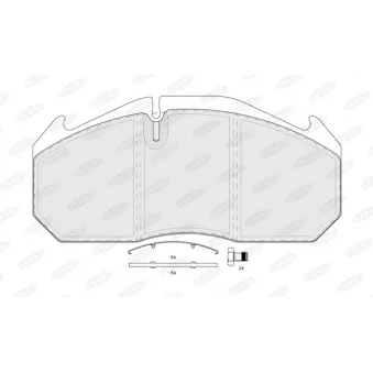 Jeu de 4 plaquettes de frein BERAL BCV29083TK