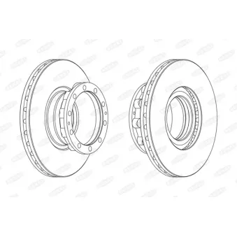 Jeu de 2 disques de frein arrière BERAL BCR272A