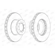 Jeu de 2 disques de frein avant BERAL BCR186A - Visuel 1