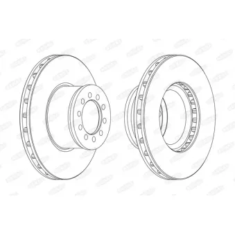 Jeu de 2 disques de frein avant BERAL