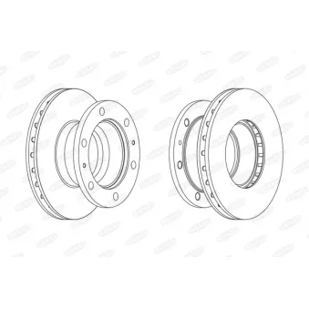 Jeu de 2 disques de frein avant BERAL