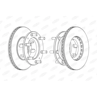 Jeu de 2 disques de frein avant BERAL