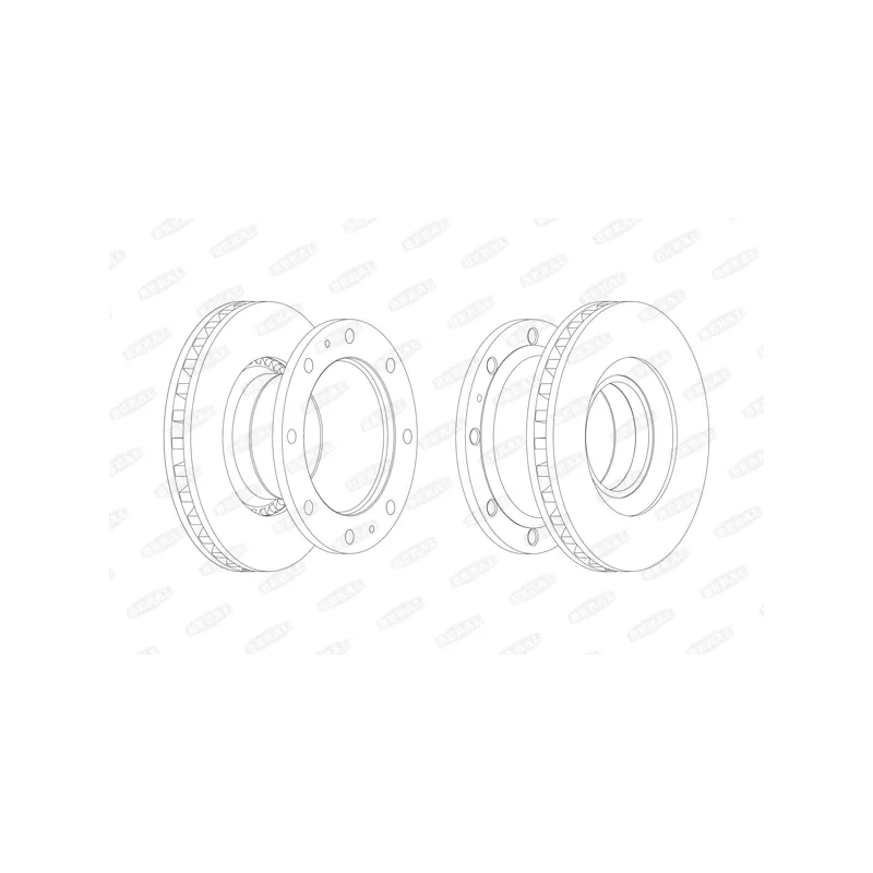 Jeu de 2 disques de frein avant BERAL BCR111A
