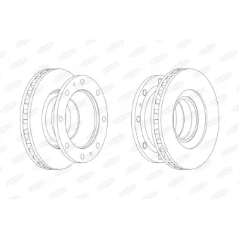 Jeu de 2 disques de frein avant BERAL