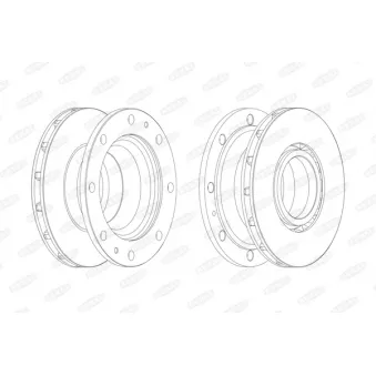 Jeu de 2 disques de frein arrière BERAL