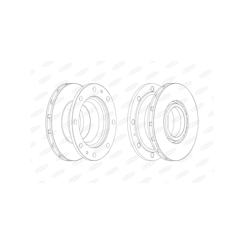 Jeu de 2 disques de frein arrière BERAL BCR341A