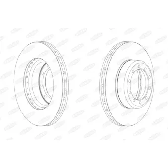 Jeu de 2 disques de frein avant BERAL