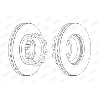 Jeu de 2 disques de frein avant BERAL BCR170A