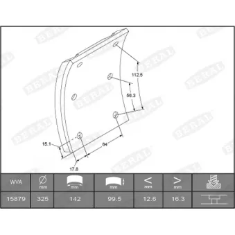 Garniture de sabot de frein BERAL