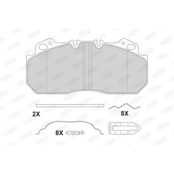 Jeu de 4 plaquettes de frein BERAL 29090 28,00 41 4 4567