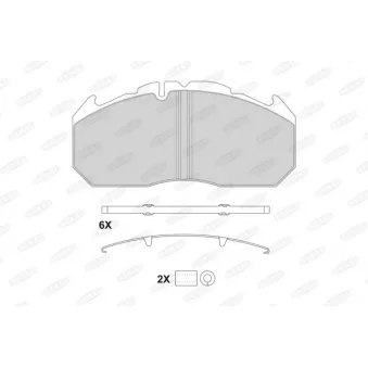 Jeu de 4 plaquettes de frein BERAL