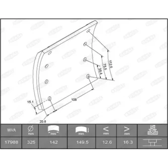 Garniture de sabot de frein BERAL