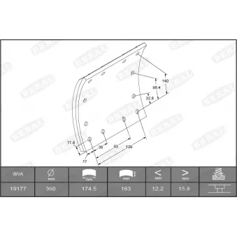 Garniture de sabot de frein BERAL