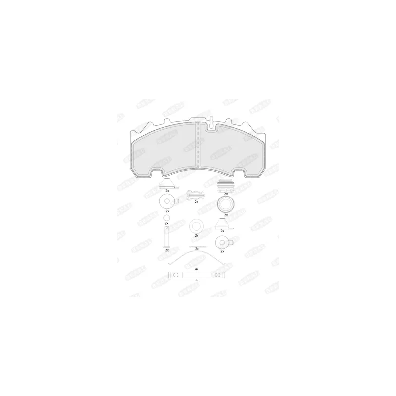 Jeu de 4 plaquettes de frein avant BERAL BCV29263TK