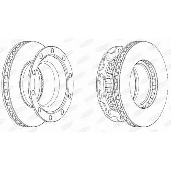 Jeu de 2 disques de frein avant BERAL