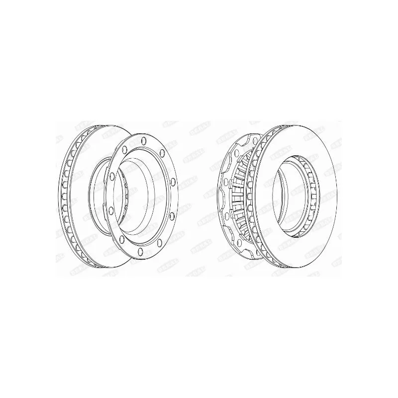 Jeu de 2 disques de frein avant BERAL BCR222A