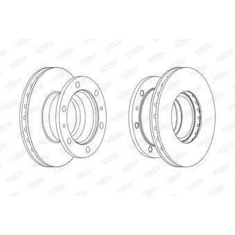 Jeu de 2 disques de frein avant BERAL