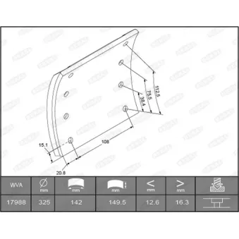 Garniture de sabot de frein BERAL