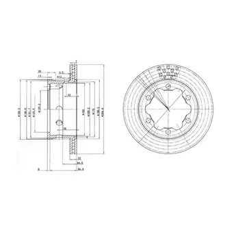Jeu de 2 disques de frein arrière DELPHI