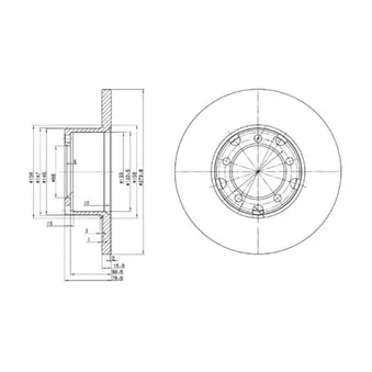 Jeu de 2 disques de frein avant DELPHI