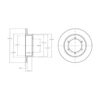 Jeu de 2 disques de frein arrière DELPHI