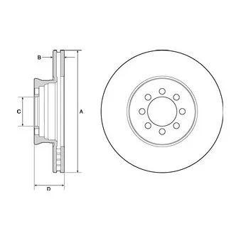 Jeu de 2 disques de frein avant DELPHI
