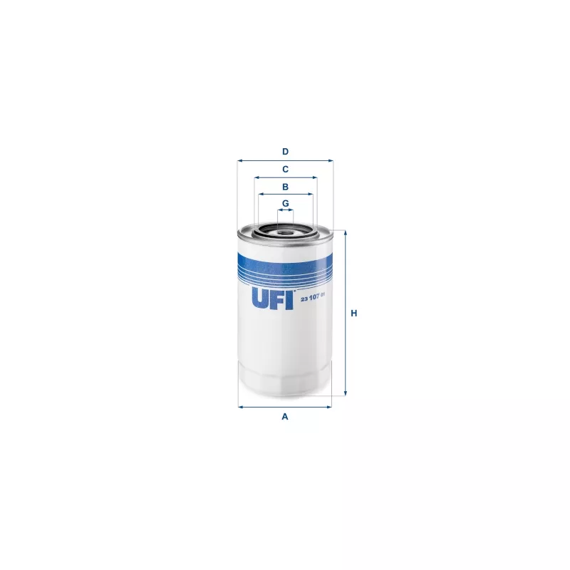 Filtre à huile UFI 23.107.01
