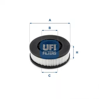 Filtre, ventilation du carter-moteur UFI