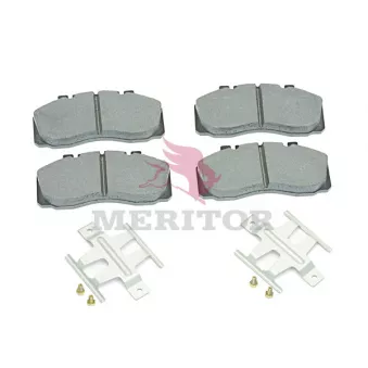 Jeu de 4 plaquettes de frein avant MERITOR