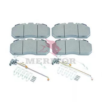 Jeu de 4 plaquettes de frein avant MERITOR