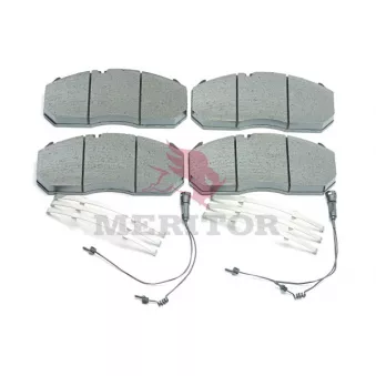 Jeu de 4 plaquettes de frein avant MERITOR
