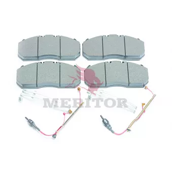 Jeu de 4 plaquettes de frein avant MERITOR