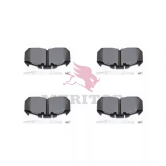 Jeu de 4 plaquettes de frein avant MERITOR