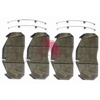 Jeu de 4 plaquettes de frein avant MERITOR