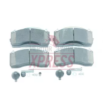 Jeu de 4 plaquettes de frein avant MERITOR