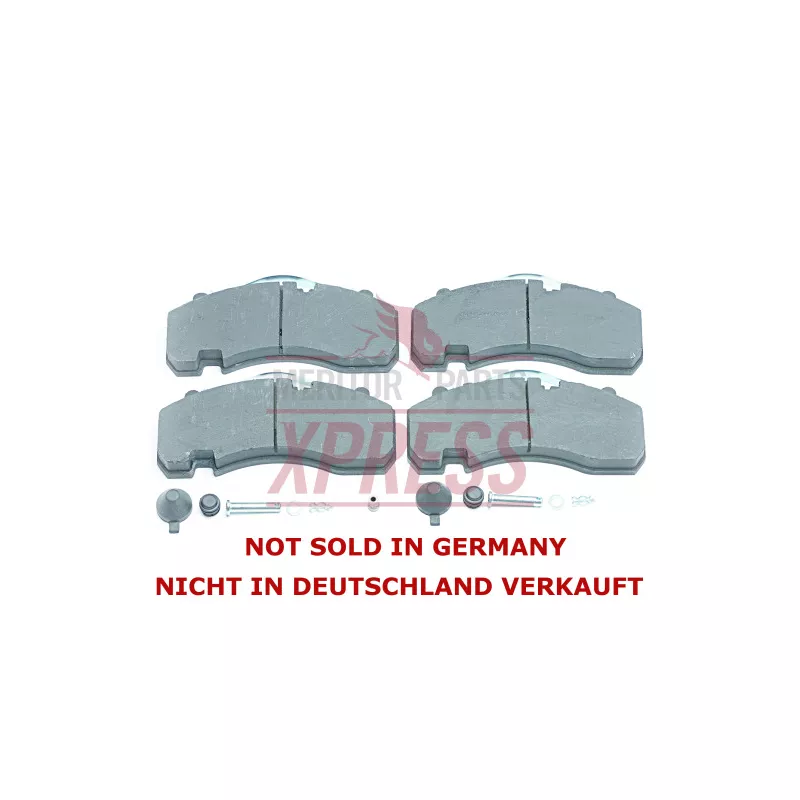 Jeu de 4 plaquettes de frein avant MERITOR MDP3167K