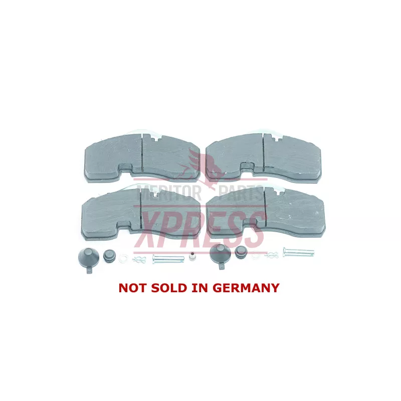 Jeu de 4 plaquettes de frein avant MERITOR MDP3165K