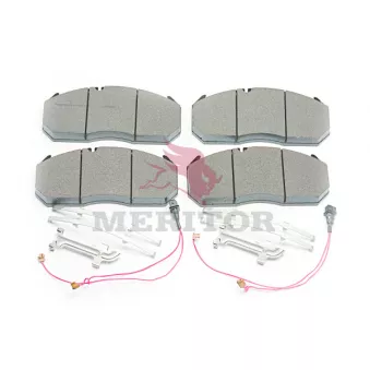 Jeu de 4 plaquettes de frein avant MERITOR