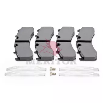 Jeu de 4 plaquettes de frein avant MERITOR
