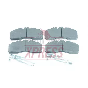 Jeu de 4 plaquettes de frein avant MERITOR