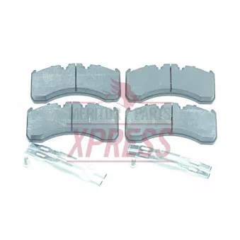 Jeu de 4 plaquettes de frein avant MERITOR