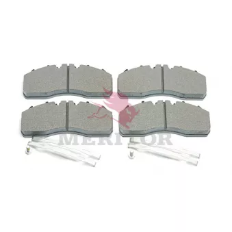 Jeu de 4 plaquettes de frein avant MERITOR