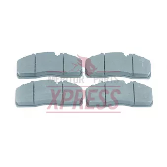 Jeu de 4 plaquettes de frein avant MERITOR