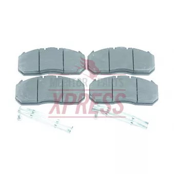 Jeu de 4 plaquettes de frein avant MERITOR