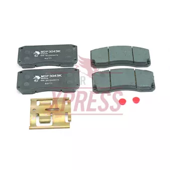 Jeu de 4 plaquettes de frein avant MERITOR